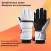 1 Pair Outdoor Skiing Gloves Men Women Non-slip Waterproof Windproof Touchscreen Fleece-Lined Thermal Gloves Winter Warm Thick Cycling Gloves