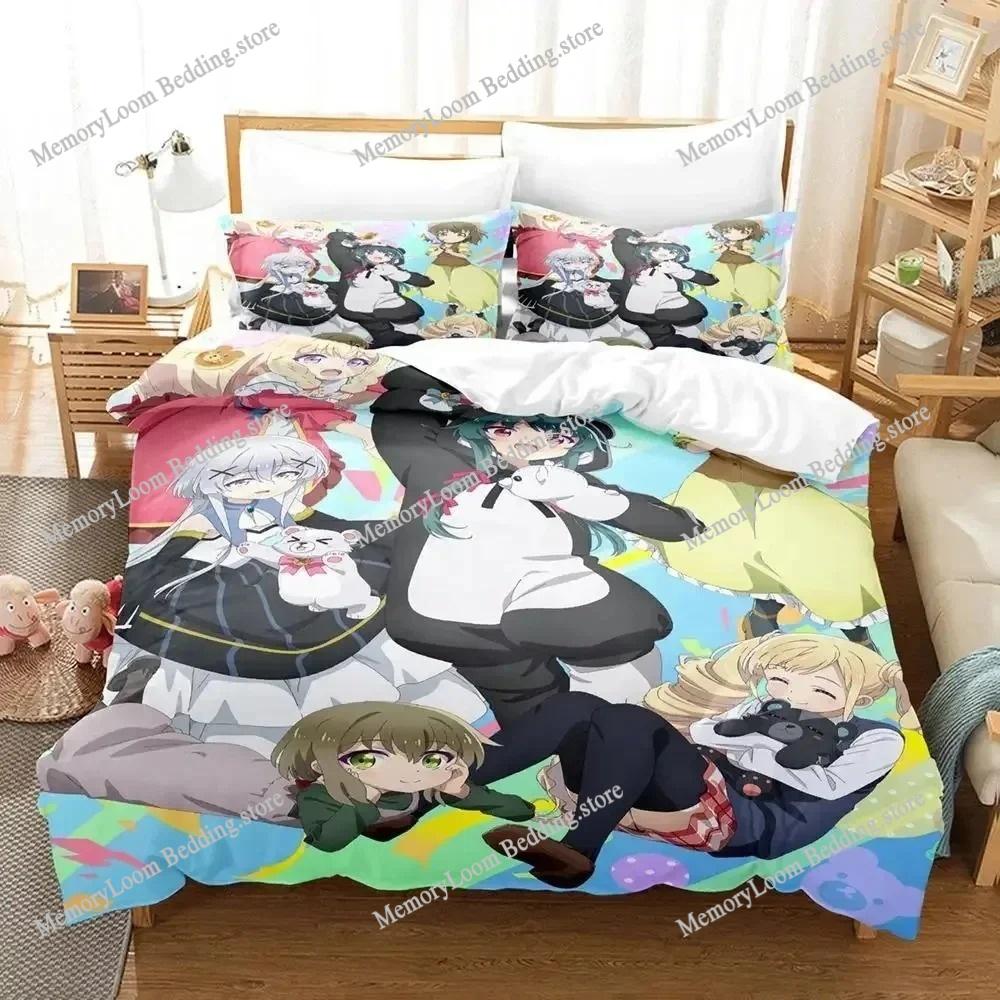 Anime Character Cute Kuma Kuma Kuma Bear Bedding Set Full/Queen/King Size Duvet Cover Pillowcase Kids Adult Soft Home Textile