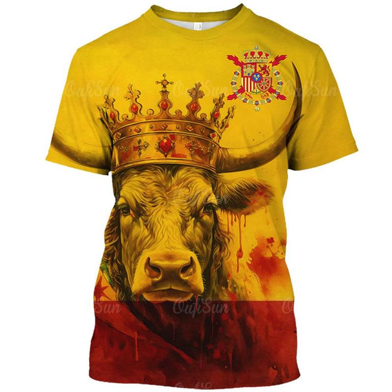 Men's 3D Printed T-Shirt Short Sleeve O-Neck Pullover Casual Top