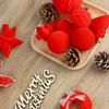 38PCS European-style Flocked Christmas Balls Pendant Xmas Tree Hanging Pendant  Wedding Party