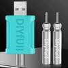1 Sett Oppladbart Fiskeflottbatteri med Lader LED Lysende Dupp USB-lading Batteri Saltvann Ferskvann Nattfiske Tilbehør