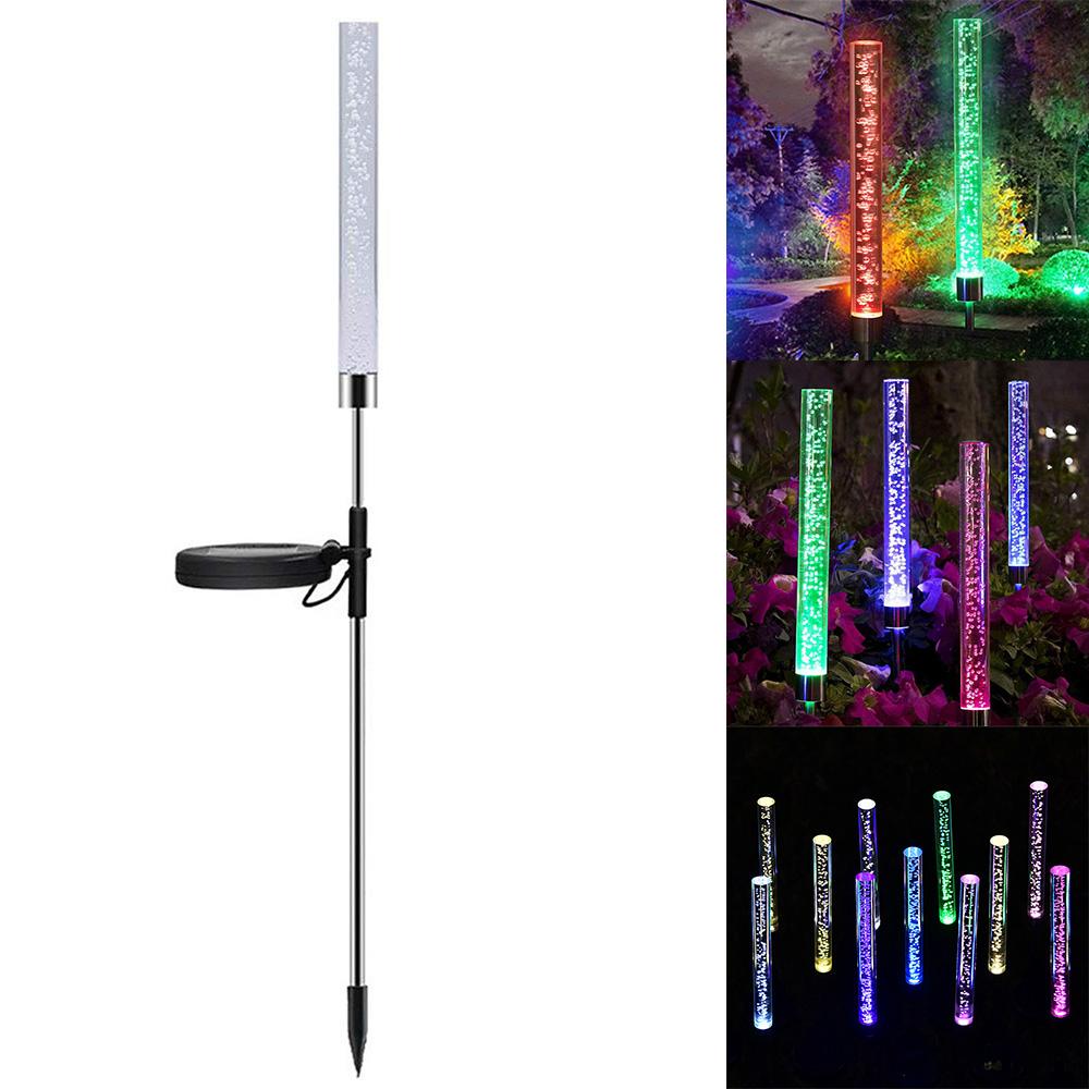 

Solar Garden Lights Outdoor, Solar Acrylic Bubble Light RGB Color Changing LED Solar Lights for Lawn Landscape Garden Decoration