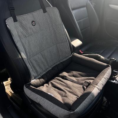 Freemos Car Bed for Small Pet Safety Seat for Removable One Dogs, Washable, Vehicles, Anti-Ejection, (Black, Size)