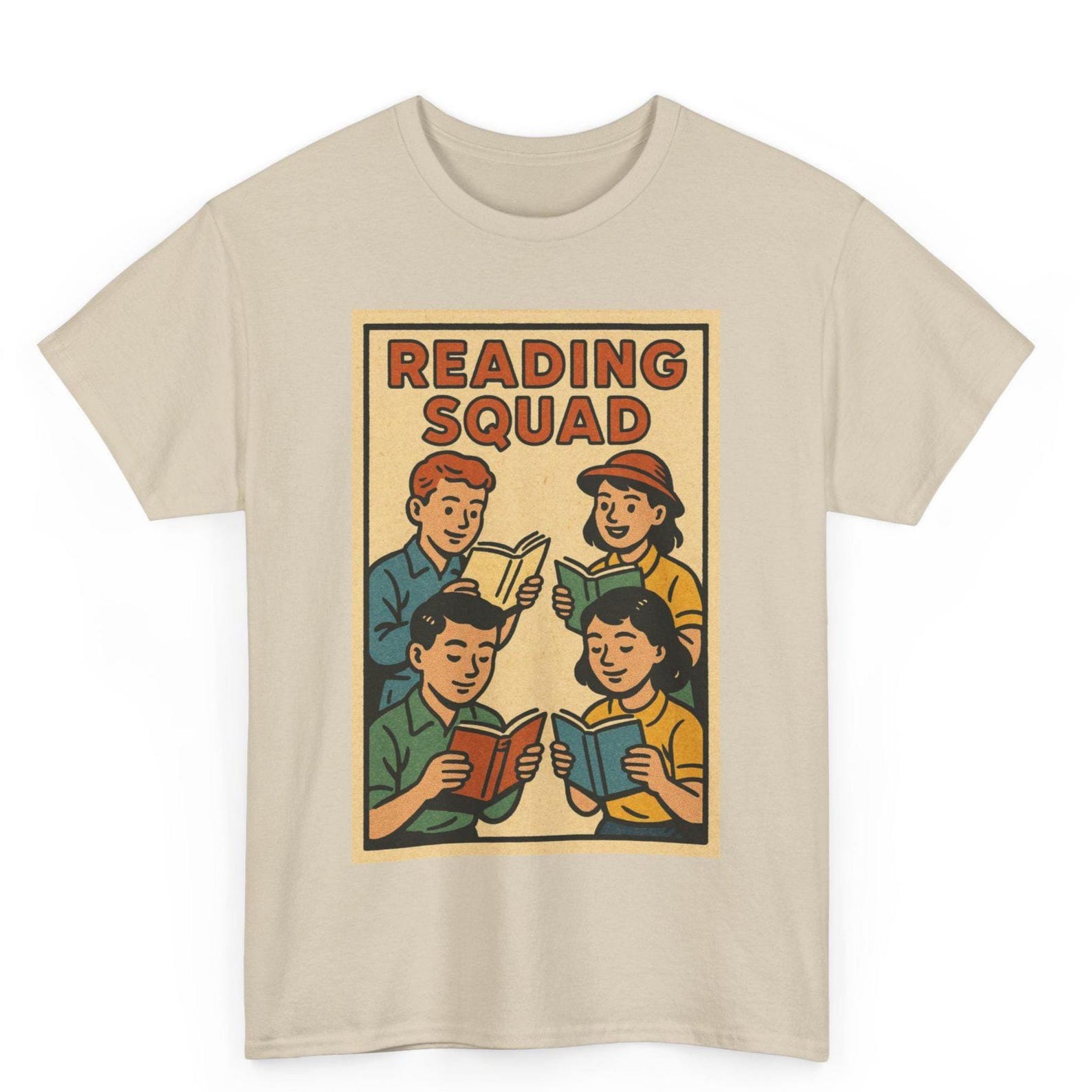 Reading Squad T-Shirt: Retro Comic Book Lover Tee XL