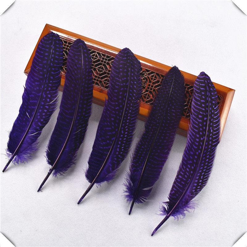 10pcs Wing Pheasant Feathers Spotted Guinea Fowl Plumas Diy Feathers for Jewelry Making Wedding Decoration Plumes Crafts 17-22cm
