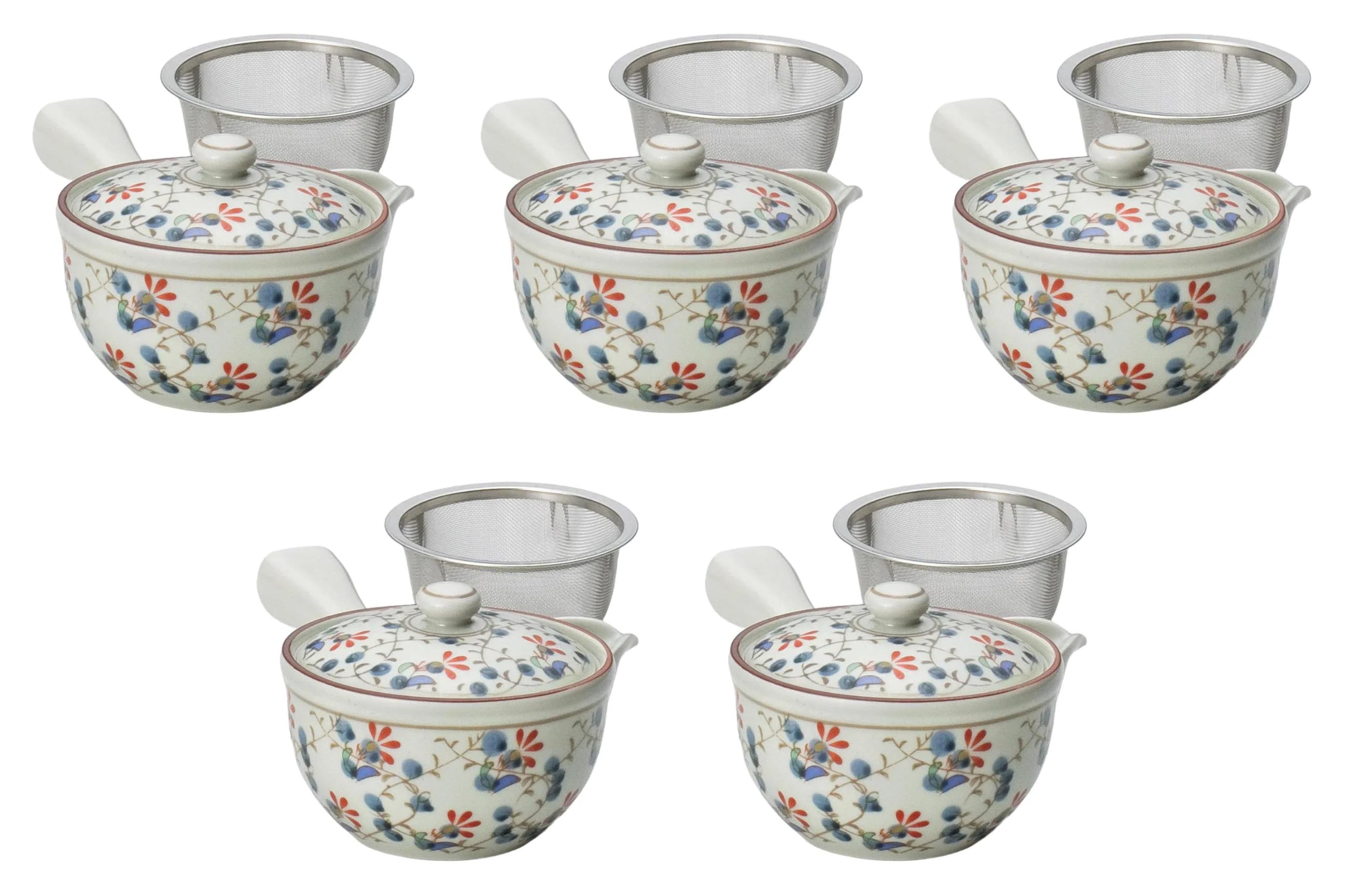 

Набор из 5 чайников среднего размера «Воробьиный носик» Нисикикусахана x Чайники Арита от Сэтомонохонпо U-образной формы [10,5 8 см, 200 мл]