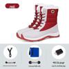 Rechargeable Electric Heated Wool Snow Boots for Women - Warm Cotton Shoes with Heating Insoles.