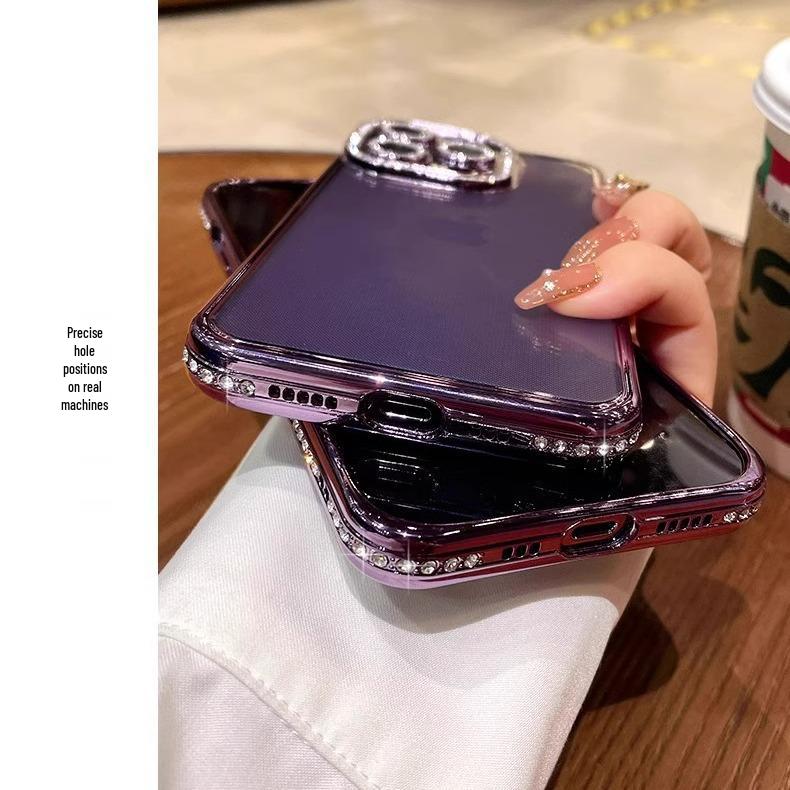 iPhone 16/17 Pro Max Diamond Edge Clear Silicone Case