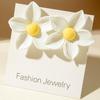 New Spring/Summer Simulation Dyeing Resin Flower Earrings for Women's Jewelry, Fresh and Cute Flower Earrings