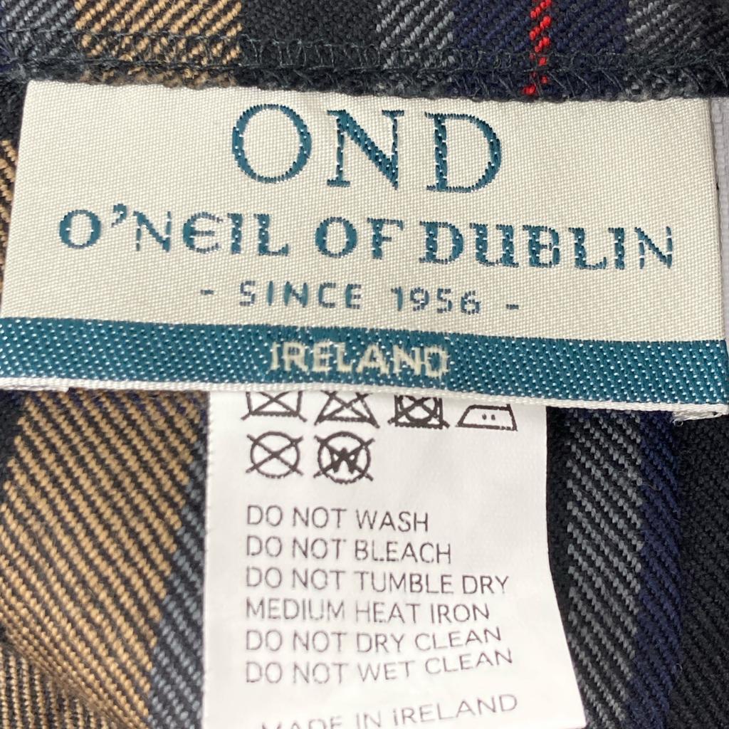 O’Neil of Dublin IR-015 Brown X Black Check Wool Wrap Skirt Skirt US8 Brown / BlackUsed