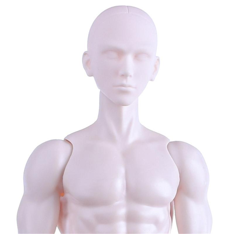Unbemalte männliche Puppe Nackter Körper Figur Schaufensterpuppe für Bastelmodell Projektpuppe Actionfigur für Kugelgelenkpuppe