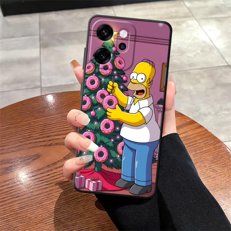 Phone Cover Case for Oppo A76 F9 F11 F29 A93 A98 A96 A74 A84 A78 Reno 4F 5 6 7 8 10 11 14 A83 S-simpsons Donut
