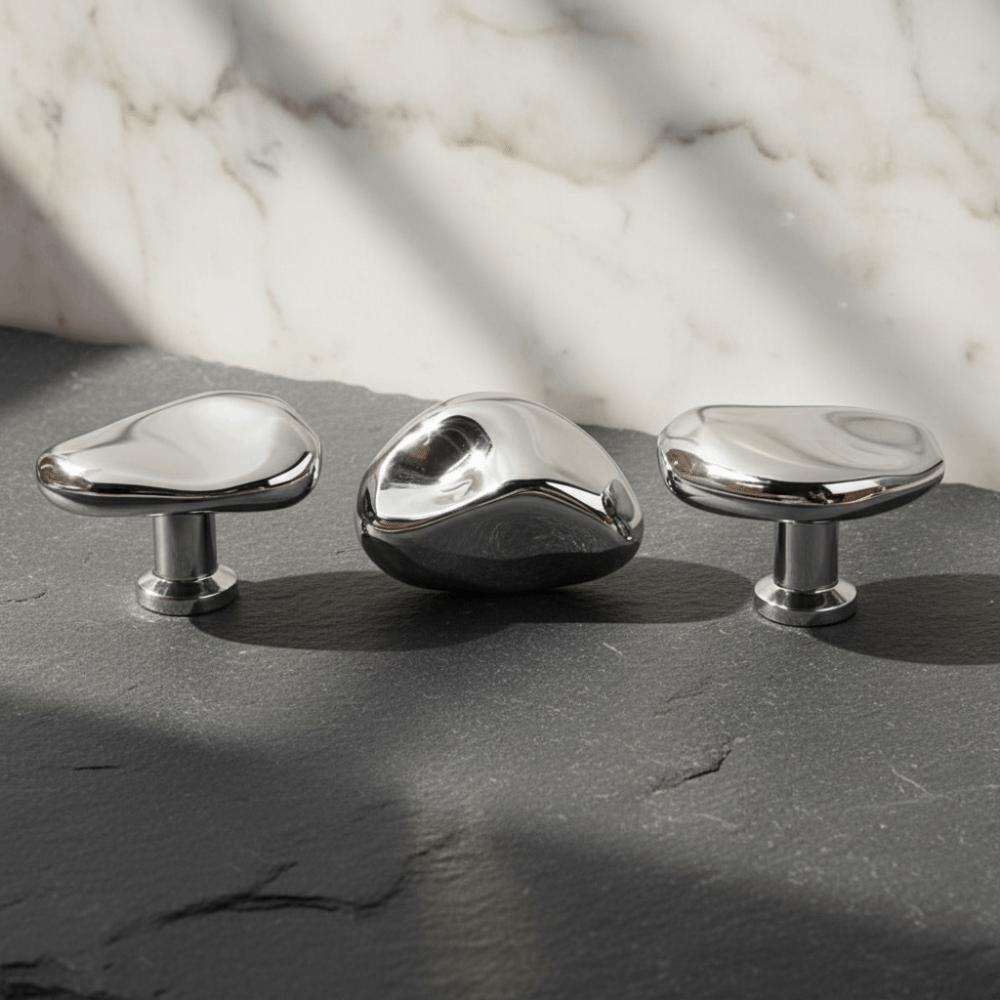 French-Style Silver Single hole Handle Modern Simple Drawer Cabinet Handle Wardrobe Door