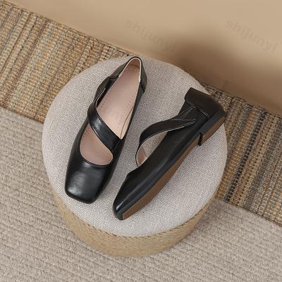 Sapatos Mary Jane de Moda Tamanho Grande Primavera Outono Vintage Antiderrapantes Sapatos Individuais Femininos Leves Conforto Sola Macia Sapatilhas Casuais
