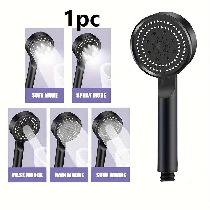 

Black Booster Shower Head Adjustable High Pressure Water Massage Shower Head Home Handheld Sprayer Bathroom Supplies 5 Modes