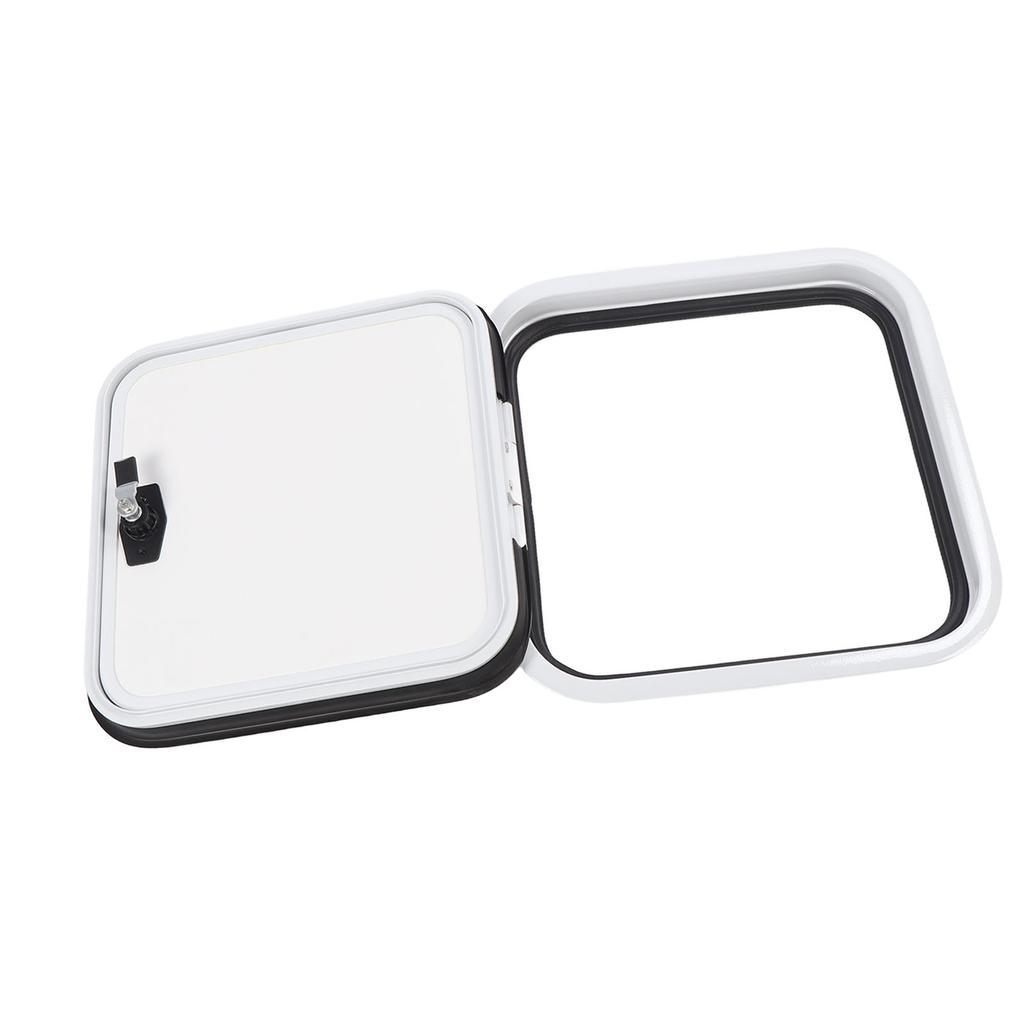 RV Compartment Door 16 X 16in Aluminum Alloy Rounded Corner Baggage Cargo Compartment Access Door for Motorhome