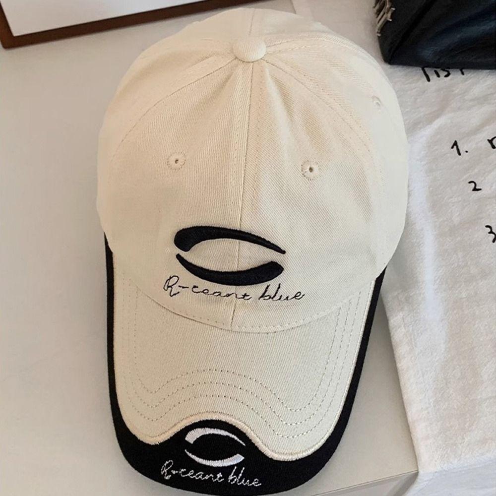 Y2K Vintage Baseball Cap Embroidery Visors Snapback Cap Fashion Letter Peaked Cap Teenagers