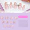 Almond-shaped Nude Butterfly Rhinestone False Nails - Wearable Nail Manicure Patches