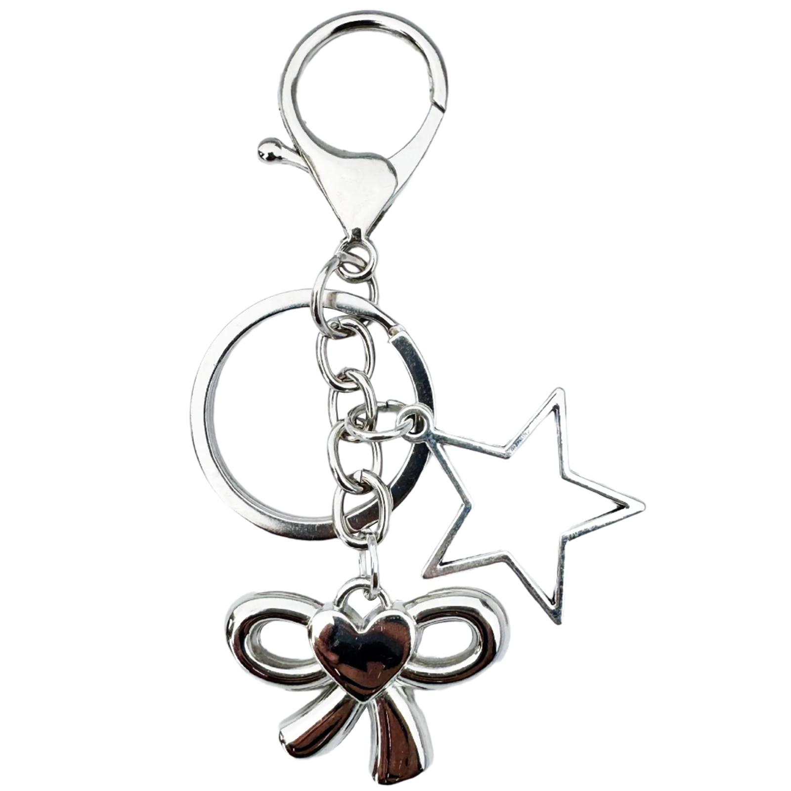 

Подвеска-брелок в виде банта/сердца/звезды, стильный брелок для ключей для женщин, девочек, сумка, подвеска, элегантный кошелек, рюкзак, аксессуар