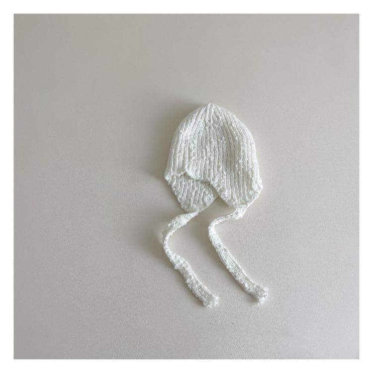 Cute Baby Girl Hat with Braids Brim Winter Warm Knitted Earflap Cap Fashion Beanie for Toddler Soft Yarn Crochet Infant Hat