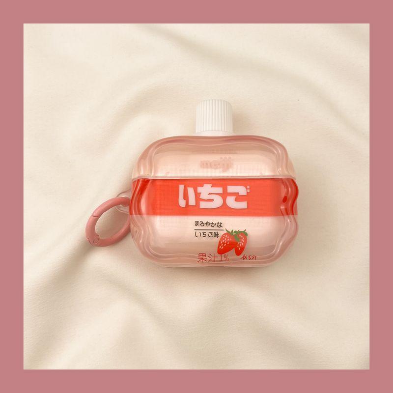 

Чехол для Airpod3 для Apple Pro Чехол для наушников Второе поколение Беспроводной Bluetooth Третье поколение Aipods2 Поколение Airpodpro Четвертое поколение 5 AirPods 4 [Strawberry Yogurt Drink] Send Hook