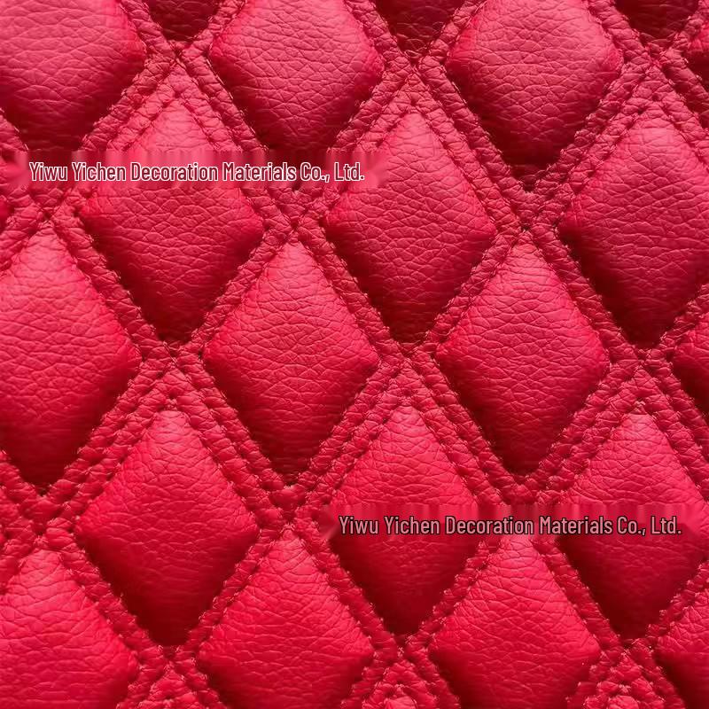 Verdikte Faux Lederen Auto Interieur Hemelbekleding & Vloermat met Borduurdetails