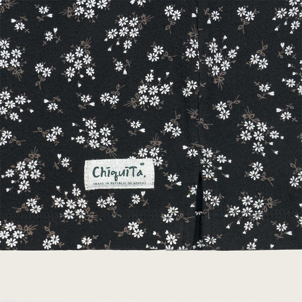 CHIQUITA Half Turtleneck Sweatshirt (Flower Napping) Black 244603Fbk