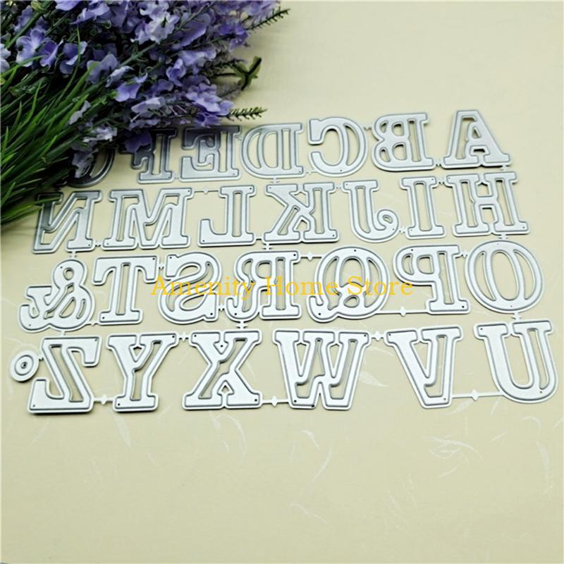 F26C Metal 26 Alphabets Cutting Die for DIY Photo Album Home Decorations