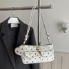 Einfache kleine quadratische Umhängetasche mit Polka-Dot-Muster im koreanischen Stil