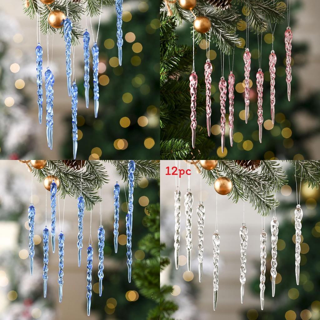 Christmas Tree Decor Snowflake Ornaments Set With Festive Style Options