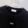 9299 Off-White Summer Men's and Women's Pure Cotton Print Oversized T-shirt Street Wear