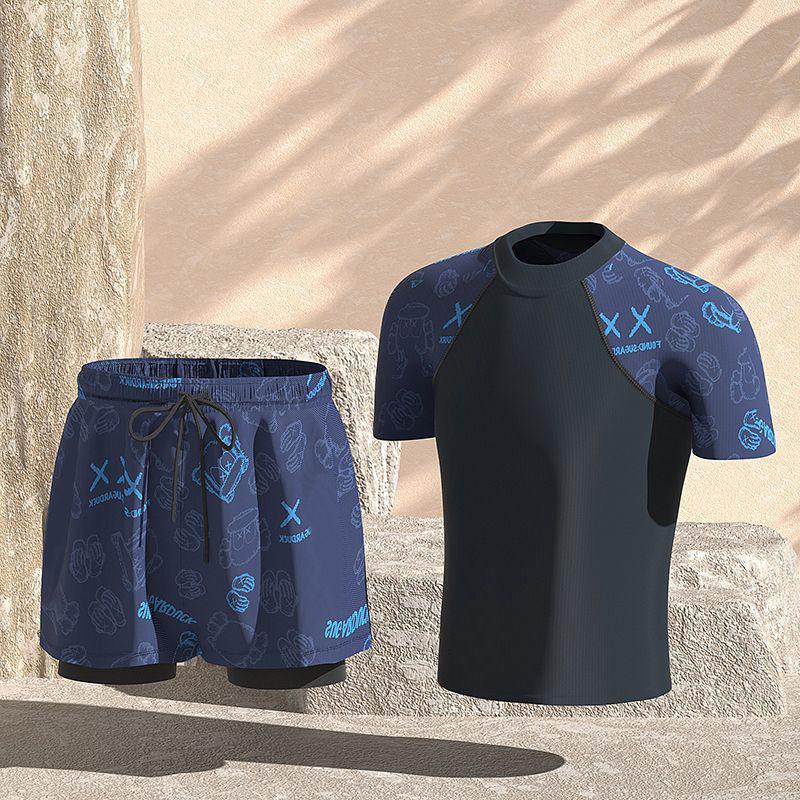 (L-5XL)Badebukser for menn Anti forlegenhet Løs raskt tørr badeshorts for menn ved sjøen Badedrakt Hot Spring Badetøy