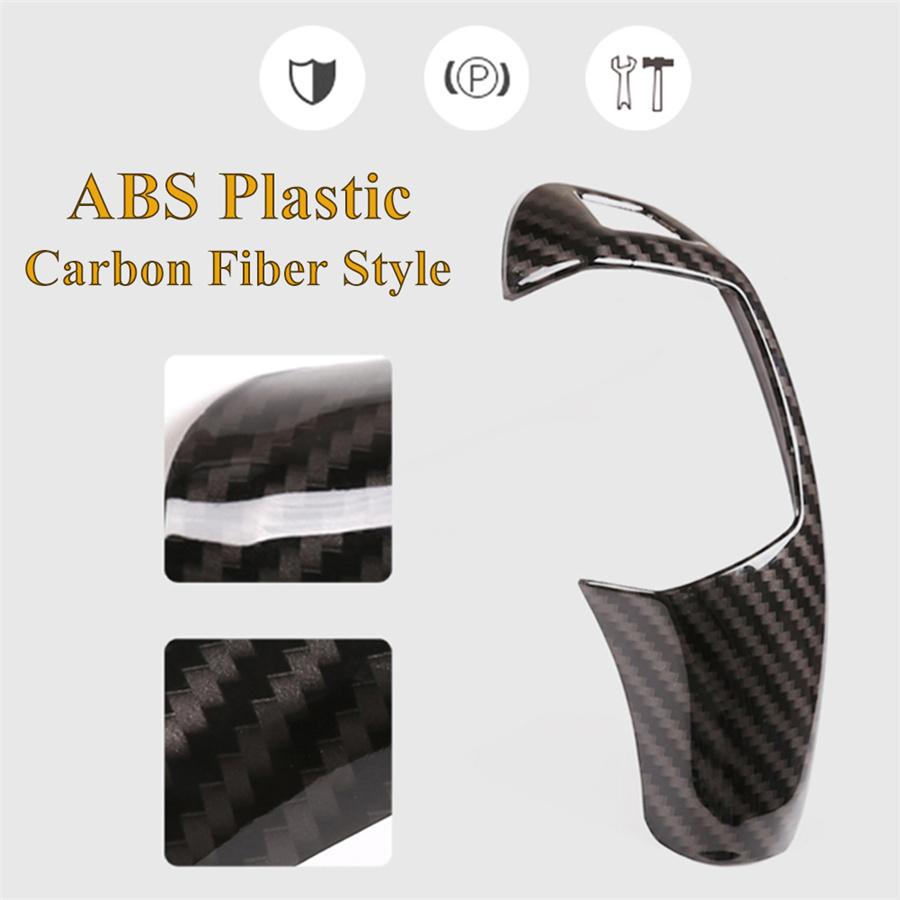 Black Carbon Fiber Look Gear Shifter Trim Cover For BMW 1 3 5 7 Series X3 X4 X5