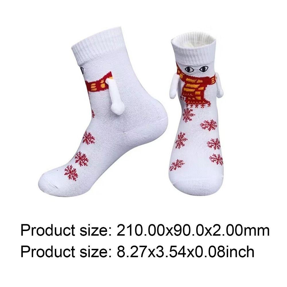 Med Uttryck Roliga Julstrumpor Tecknad Par Matchande Strumpor För Kvinnor Män