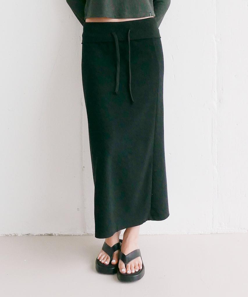 DEARSTALKER D. Basic Knit Fold Long Skirt - 2 Color