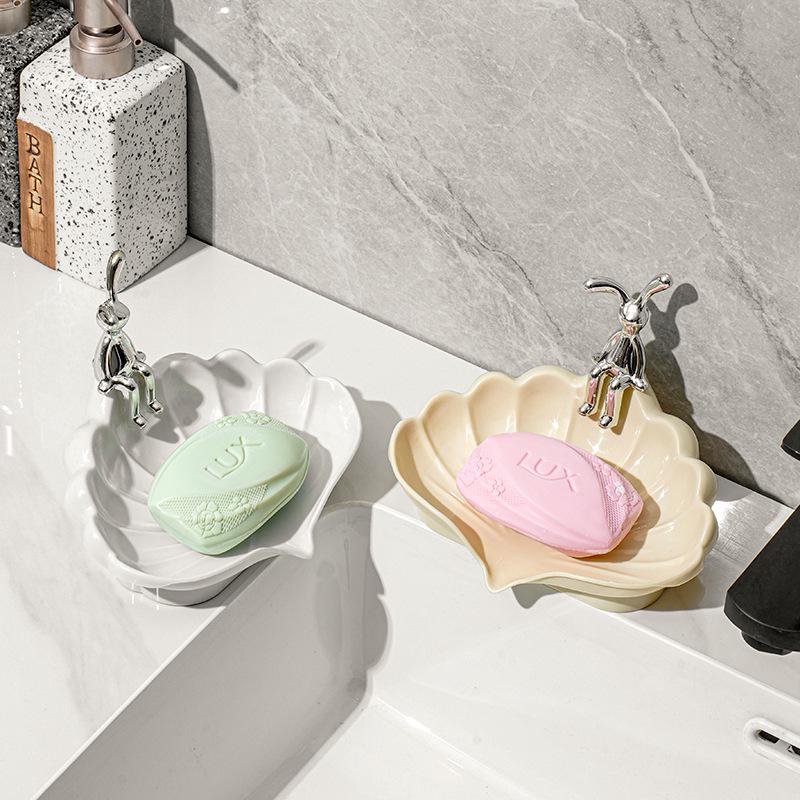 Seashell High-End Large Soap Dish with Advanced Draining for Bathroom Sink
