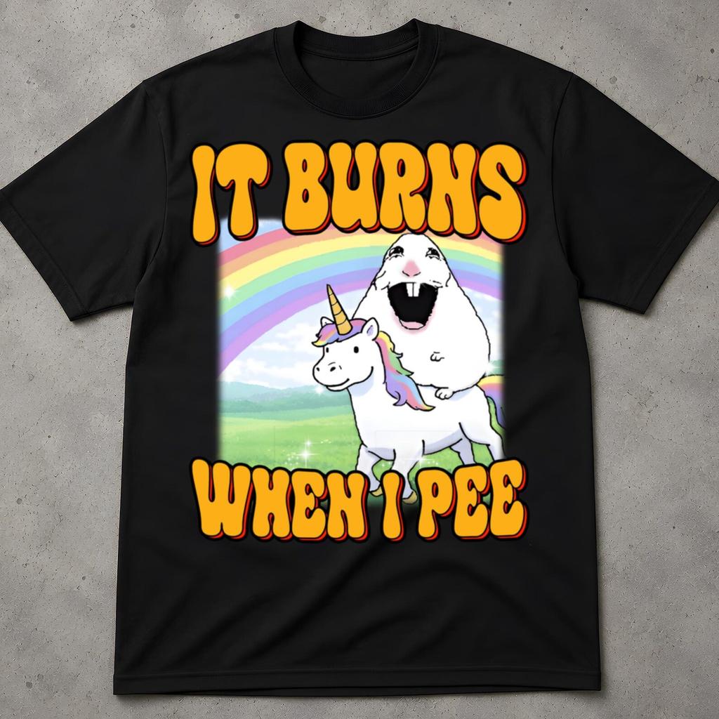 It Burns When I Pee Hamster Shirt, Sarcastic T Shirts For Women, Inappropriate Humor, Gen Z Humor Shirt, Weird Shirt, Graphic Tee