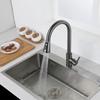 VEMUSE 304 Stainless Steel Gunmetal Pull-Out Cold Water Kitchen Faucet