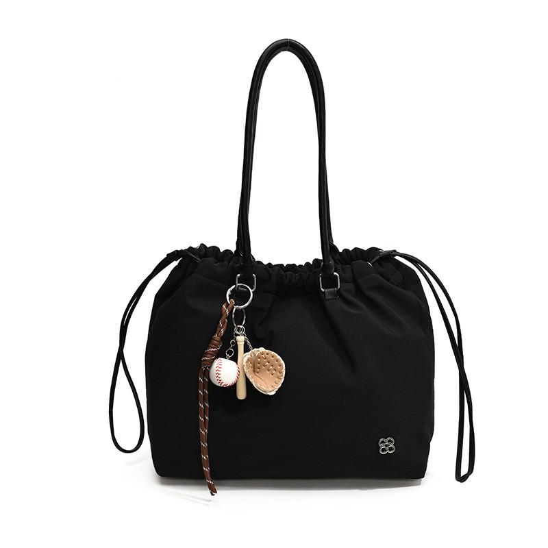 IELGY Ladies Bucket Bag Casual Large-Capacity Drawstring One-Shoulder Armpit Bag