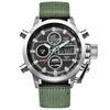 Relogio Masculino Original Big Brand Men Watches Cool Fashion Nylon Band Sport Dual Time Digital Watch Reloj Hombre Montre Homme