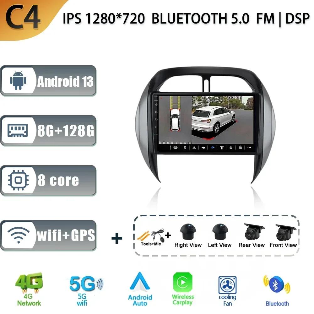 Android 13 Wireless Carplay For TOYOTA RAV4 2003-2005 Audio Stereo Car Radio Multimedia Player 4G GPS  Navigation 2 Din Screen