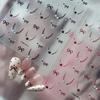 Nail Stickers Cute Bow Stars French Lace 3D Self-Adhesive DIY Nail Art Decals for Home Salon Manicure Beginners
