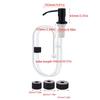 Durable 500ML Soap Dispenser for Kitchen Sink Black Silver Color Liquid Pump Bottle with Stainless Steel Head and Hose