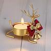 Vánoční svícen na čajovou svíčku Zlatá železná dekorace na stůl okno Všestranná vánoční sváteční dekorace