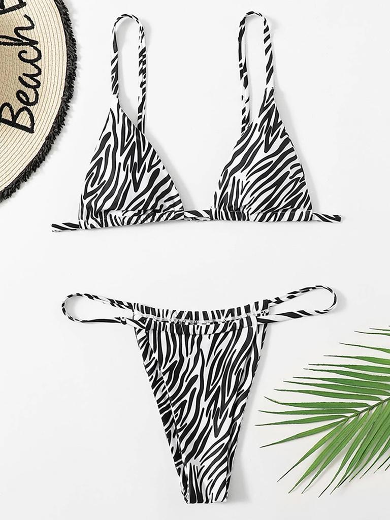 Bikini Zebra Sexy 2026 Costume da Bagno Donna Costumi da Bagno Femminili Set Bikini Mini Perizoma da Donna Costumi da Bagno Estivi per Nuoto Costume da Bagno