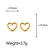 Geometric Heart Earrings: Retro Light Luxury Design for Women