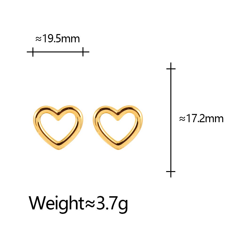 Geometric Heart Earrings: Retro Light Luxury Design for Women