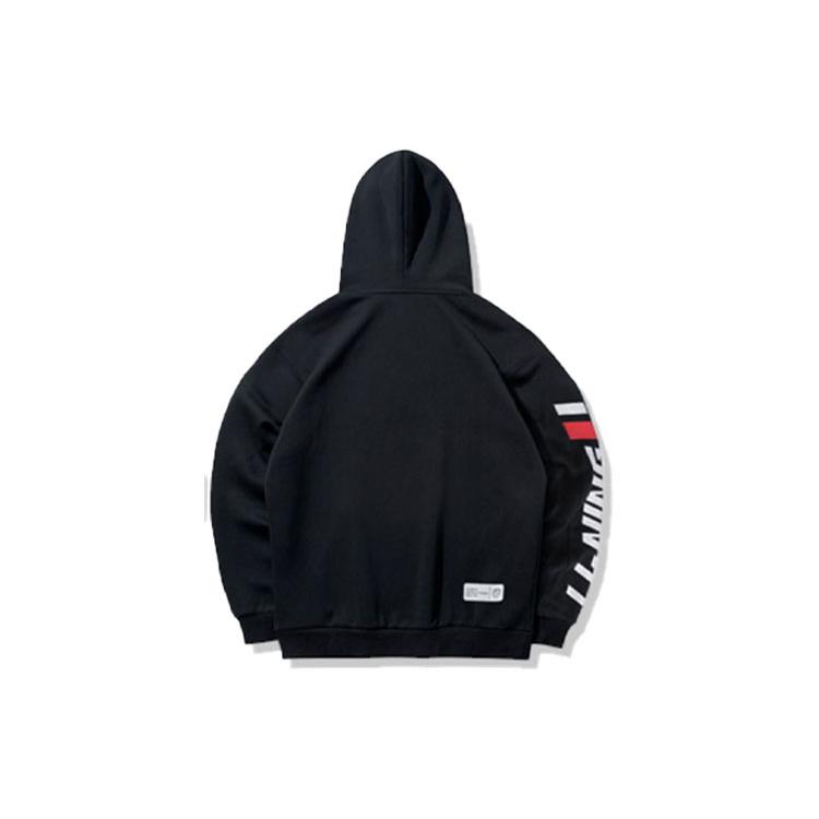 Li Ning Sweatshirts Men's Black Hooded Moderate Regular AWDQC19-1