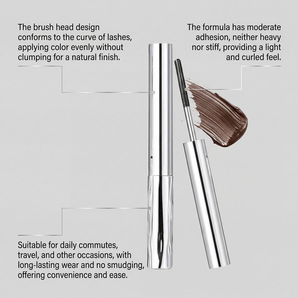 Lumavire Waterproof Mascara: Long-Lasting Curling & Volumizing Lash Mascara with Vitamin E, Smudge-Proof & Gentle Formula, 3.5g