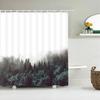 Natural Scenery Waterproof Fabric Shower Curtain Bathroom Curtains With Hooks 180X180Cm Landscape Bath Screen Home Decoration